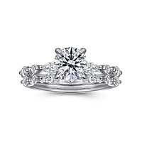 Gabriel & Co 6.5 Engagement Ring 14K White Gold Contemporary ER16497R4W44JJ