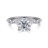 Gabriel & Co 7.4 Engagement Ring 14K White Gold Contemporary ER16497R6W44JJ