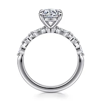 Gabriel & Co 7.4 Engagement Ring 14K White Gold Contemporary ER16497R6W44JJ