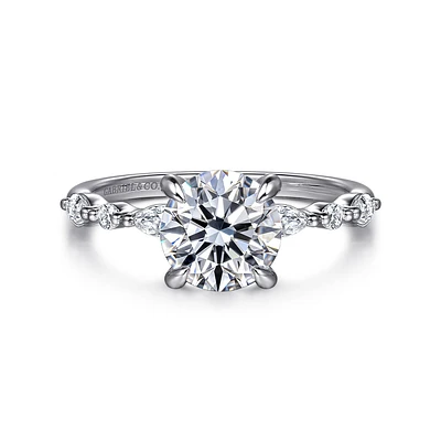 Gabriel & Co 8 Engagement Ring 14K White Gold Contemporary ER16497R8W44JJ