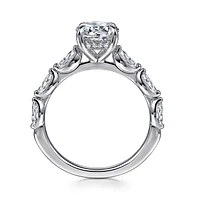 Gabriel & Co 7.4 Engagement Ring 14K White Gold Contemporary ER16498R6W44JJ