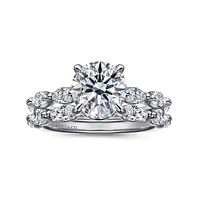 Gabriel & Co 7.4 Engagement Ring 14K White Gold Contemporary ER16498R6W44JJ