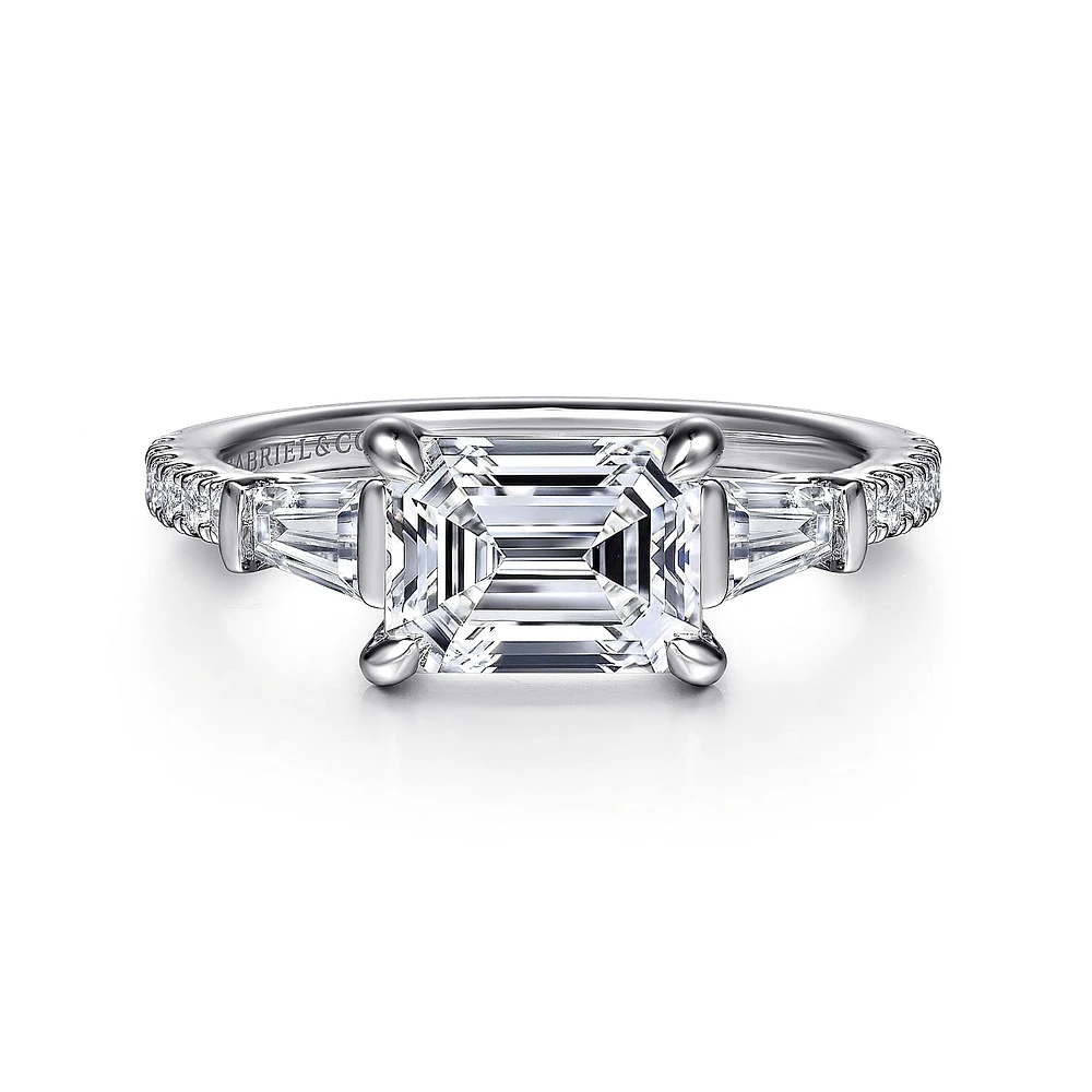 Gabriel & Co 7.5X5.5 Engagement Ring 14K White Gold Classic ER16503E6W44JJ