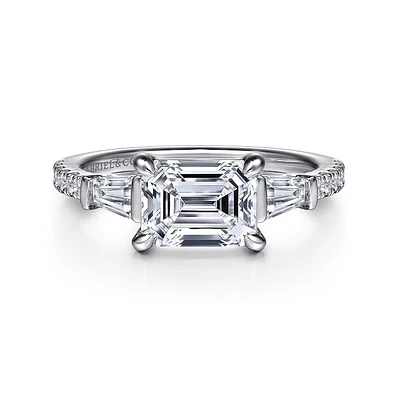 Gabriel & Co 7.5X5.5 Engagement Ring 14K White Gold Classic ER16503E6W44JJ
