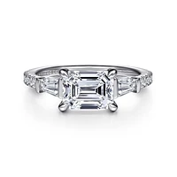 Gabriel & Co 7.5X5.5 Engagement Ring 14K White Gold Classic ER16503E6W44JJ