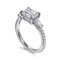 Gabriel & Co 7.5X5.5 Engagement Ring 14K White Gold Classic ER16503E6W44JJ