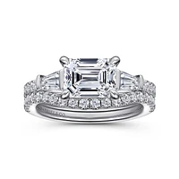Gabriel & Co 7.5X5.5 Engagement Ring 14K White Gold Classic ER16503E6W44JJ