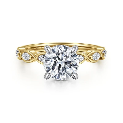 Gabriel & Co 7.4 Engagement Ring 14K Gold Contemporary ER16505R6M44JJ