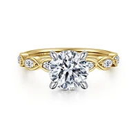 Gabriel & Co 7.4 Engagement Ring 14K Gold Contemporary ER16505R6M44JJ