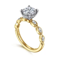 Gabriel & Co 7.4 Engagement Ring 14K Gold Contemporary ER16505R6M44JJ
