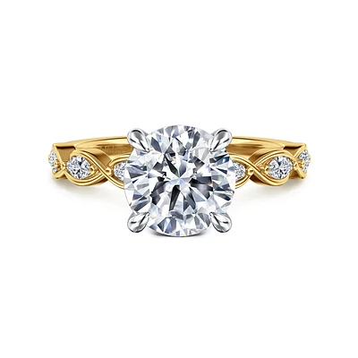 Gabriel & Co 8 Engagement Ring 14K Gold Contemporary ER16505R8M44JJ