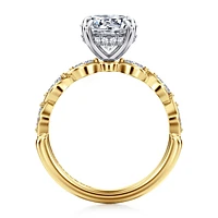 Gabriel & Co 8 Engagement Ring 14K Gold Contemporary ER16505R8M44JJ