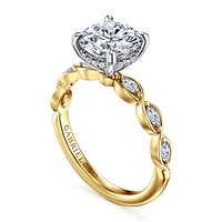 Gabriel & Co 8 Engagement Ring 14K Gold Contemporary ER16505R8M44JJ