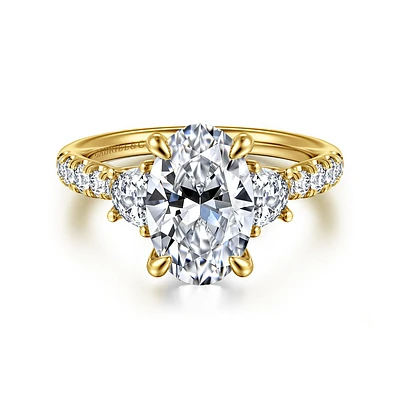 Gabriel & Co 11X7.2 Engagement Ring 14K Yellow Gold Lotus ER16507O10Y44JJ