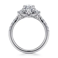 Gabriel & Co 9X6 Engagement Ring 14K White Gold Lotus ER16507O6W44JJ