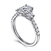 Gabriel & Co 9X6 Engagement Ring 14K White Gold Lotus ER16507O6W44JJ