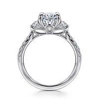 Gabriel & Co 10.5X7 Engagement Ring 14K White Gold Lotus ER16507O8W44JJ