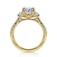 Gabriel & Co 10.5X7 Engagement Ring 14K Yellow Gold Lotus ER16507O8Y44JJ