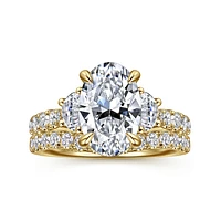 Gabriel & Co 10.5X7 Engagement Ring 14K Yellow Gold Lotus ER16507O8Y44JJ