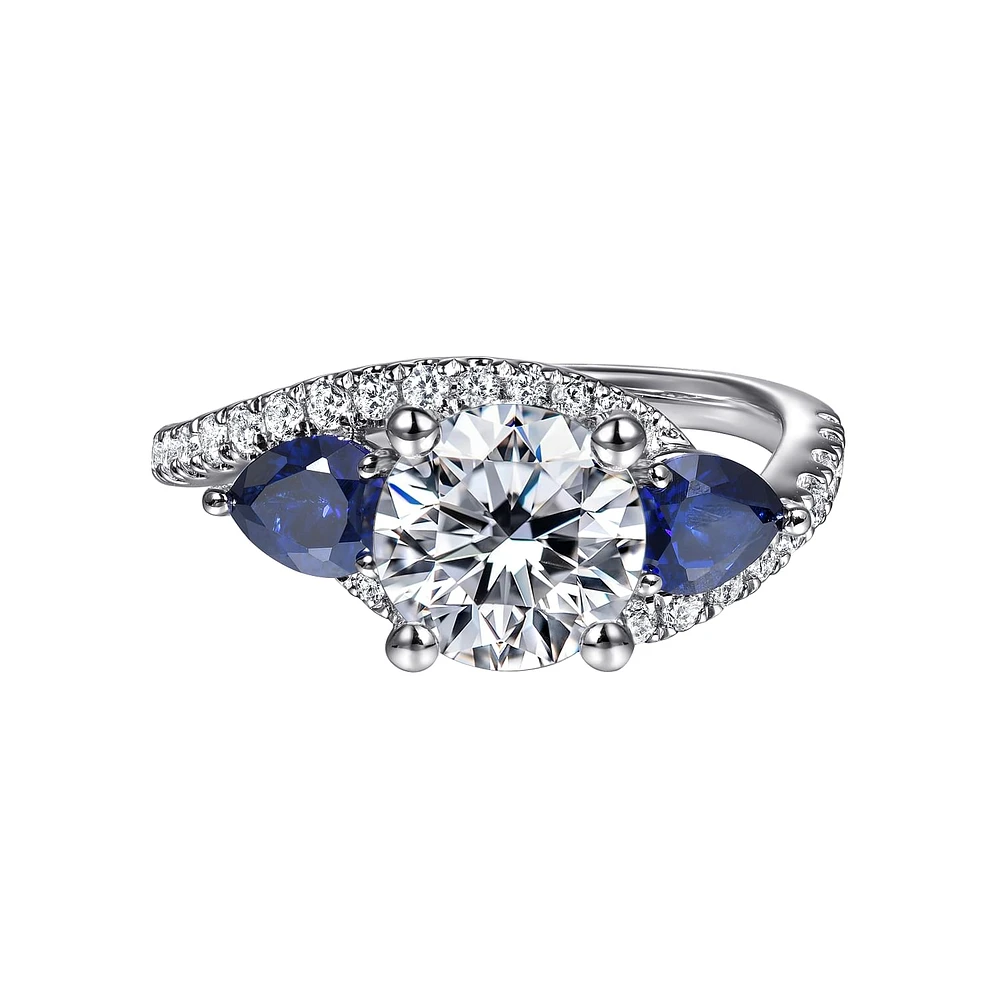 Gabriel & Co 7.4 Engagement Ring 14K White Gold Contemporary ER16510R6W44SA