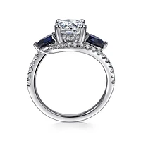 Gabriel & Co 7.4 Engagement Ring 14K White Gold Contemporary ER16510R6W44SA