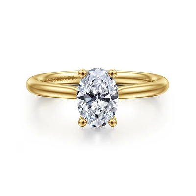 Gabriel & Co 8X5.5 Engagement Ring 14K Yellow Gold Classic ER16512O4Y44JJ