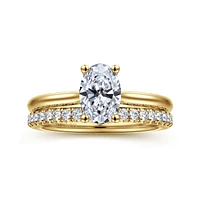 Gabriel & Co 8X5.5 Engagement Ring 14K Yellow Gold Classic ER16512O4Y44JJ
