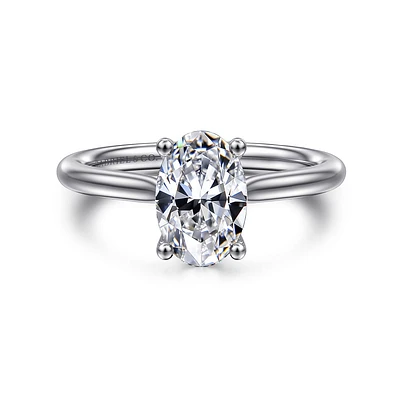 Gabriel & Co 9X6 Engagement Ring 14K White Gold Classic ER16512O6W44JJ