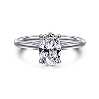 Gabriel & Co 9X6 Engagement Ring 14K White Gold Classic ER16512O6W44JJ