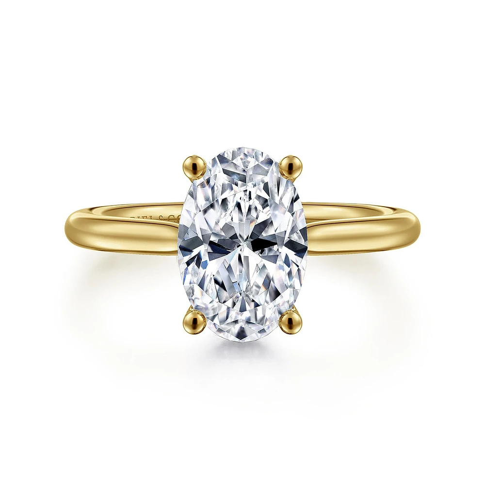 Gabriel & Co 10.5X7 Engagement Ring 14K Yellow Gold Classic ER16512O8Y44JJ
