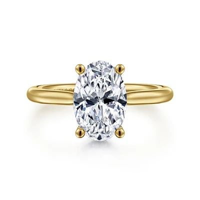Gabriel & Co 10.5X7 Engagement Ring 14K Yellow Gold Classic ER16512O8Y44JJ