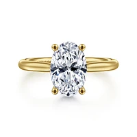 Gabriel & Co 10.5X7 Engagement Ring 14K Yellow Gold Classic ER16512O8Y44JJ