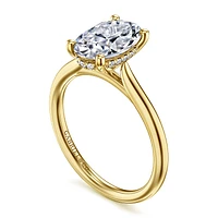Gabriel & Co 10.5X7 Engagement Ring 14K Yellow Gold Classic ER16512O8Y44JJ