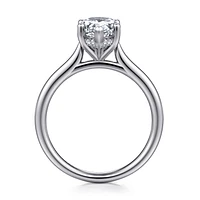 Gabriel & Co 10.5X7 Engagement Ring 14K White Gold Classic ER16512P8W44JJ