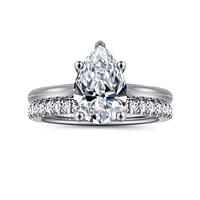 Gabriel & Co 10.5X7 Engagement Ring 14K White Gold Classic ER16512P8W44JJ