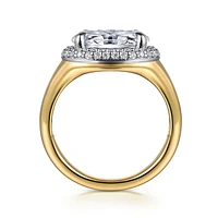 Gabriel & Co 10.5X7 Engagement Ring 14K Gold Contemporary ER16519O8M44JJ