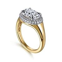 Gabriel & Co 10.5X7 Engagement Ring 14K Gold Contemporary ER16519O8M44JJ
