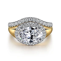 Gabriel & Co 10.5X7 Engagement Ring 14K Gold Contemporary ER16519O8M44JJ