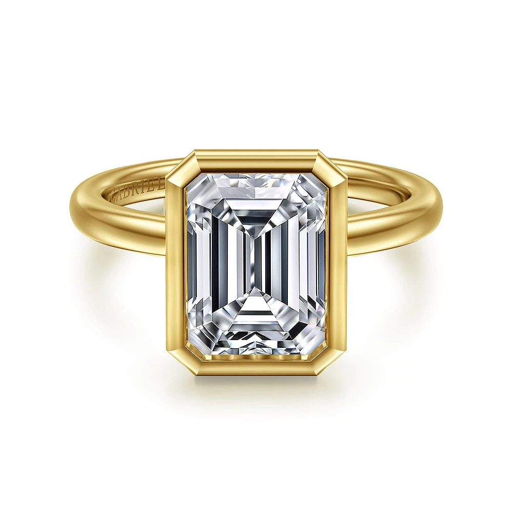 Gabriel & Co 9.5X7 Engagement Ring 14K Yellow Gold Contemporary ER16526E12Y4JJJ