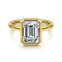 Gabriel & Co 9.5X7 Engagement Ring 14K Yellow Gold Contemporary ER16526E12Y4JJJ