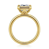 Gabriel & Co 9.5X7 Engagement Ring 14K Yellow Gold Contemporary ER16526E12Y4JJJ