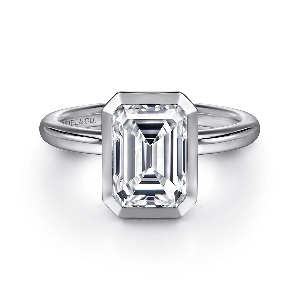 Gabriel & Co 8.5X6 Engagement Ring 14K White Gold Contemporary ER16526E8W4JJJ