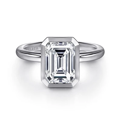 Gabriel & Co 8.5X6 Engagement Ring 14K White Gold Contemporary ER16526E8W4JJJ