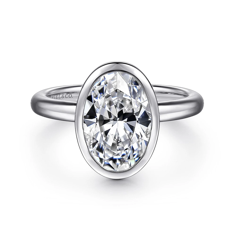 Gabriel & Co 10.5X7 Engagement Ring 14K White Gold Contemporary ER16526O8W4JJJ