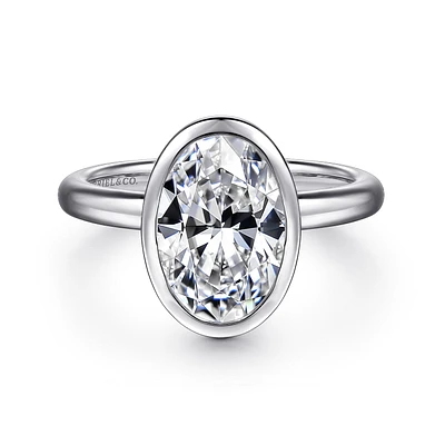 Gabriel & Co 10.5X7 Engagement Ring 14K White Gold Contemporary ER16526O8W4JJJ