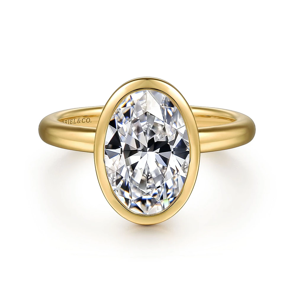 Gabriel & Co 10.5X7 Engagement Ring 14K Yellow Gold Contemporary ER16526O8Y4JJJ
