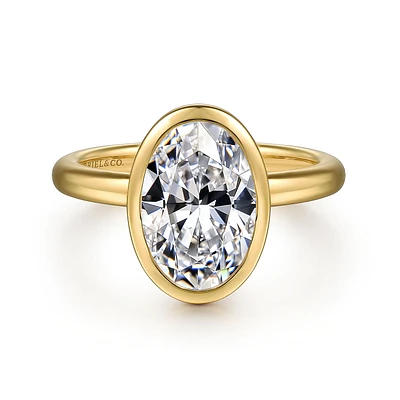Gabriel & Co 10.5X7 Engagement Ring 14K Yellow Gold Contemporary ER16526O8Y4JJJ