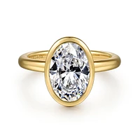 Gabriel & Co 10.5X7 Engagement Ring 14K Yellow Gold Contemporary ER16526O8Y4JJJ