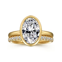 Gabriel & Co 10.5X7 Engagement Ring 14K Yellow Gold Contemporary ER16526O8Y4JJJ