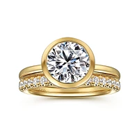 Gabriel & Co 8 Engagement Ring 14K Yellow Gold Contemporary ER16526R8Y4JJJ